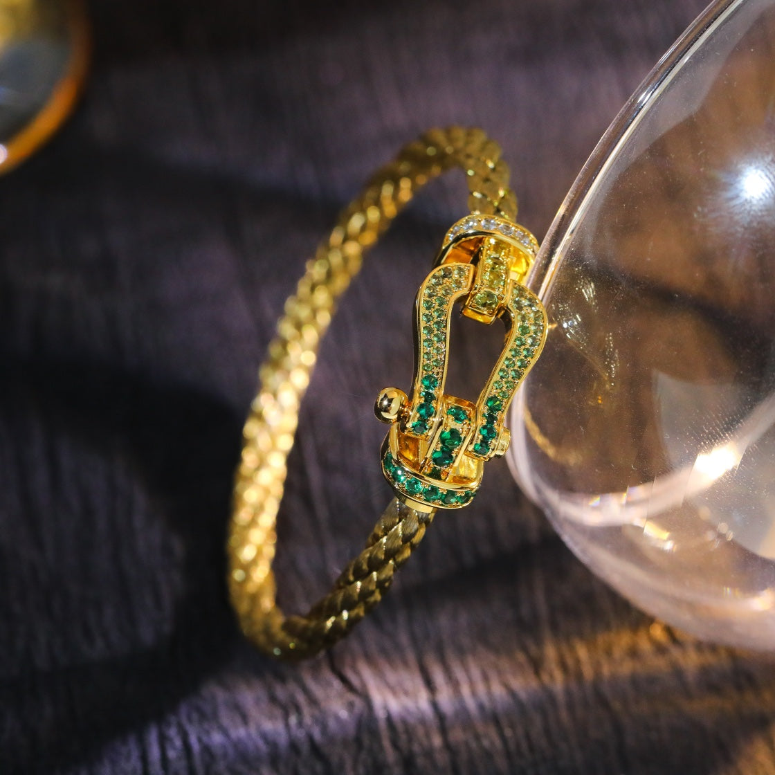 [Marin-Jewelry]FORCE 10 GOLD GREEN DIAMOND PAVED