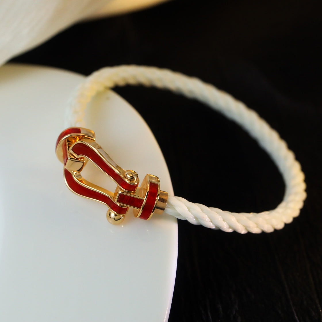 [Marin-Jewelry]FORCE 10 WHITE TEXTILE DIAMOND PAVED
