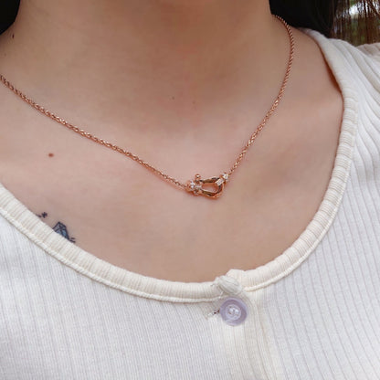 [Marin-Jewelry]FORCE 10 PINK GOLD DIAMOND NECKLACE