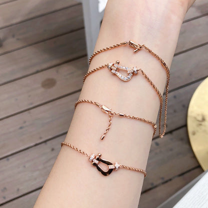 [Marin-Jewelry]FORCE 10 PINK GOLD DIAMOND NECKLACE