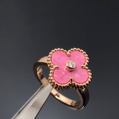 [Marin-Jewelry]CLOVER RHODONITE Marin-Jewelry GOLD RING