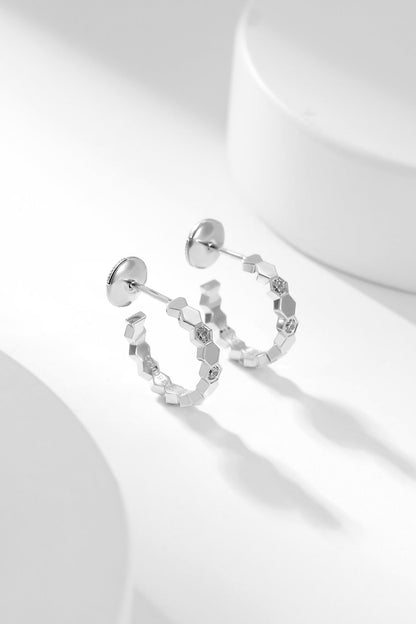 [Marin-Jewelry]BEE LOVE DIAMOND HOOP EARRINGS