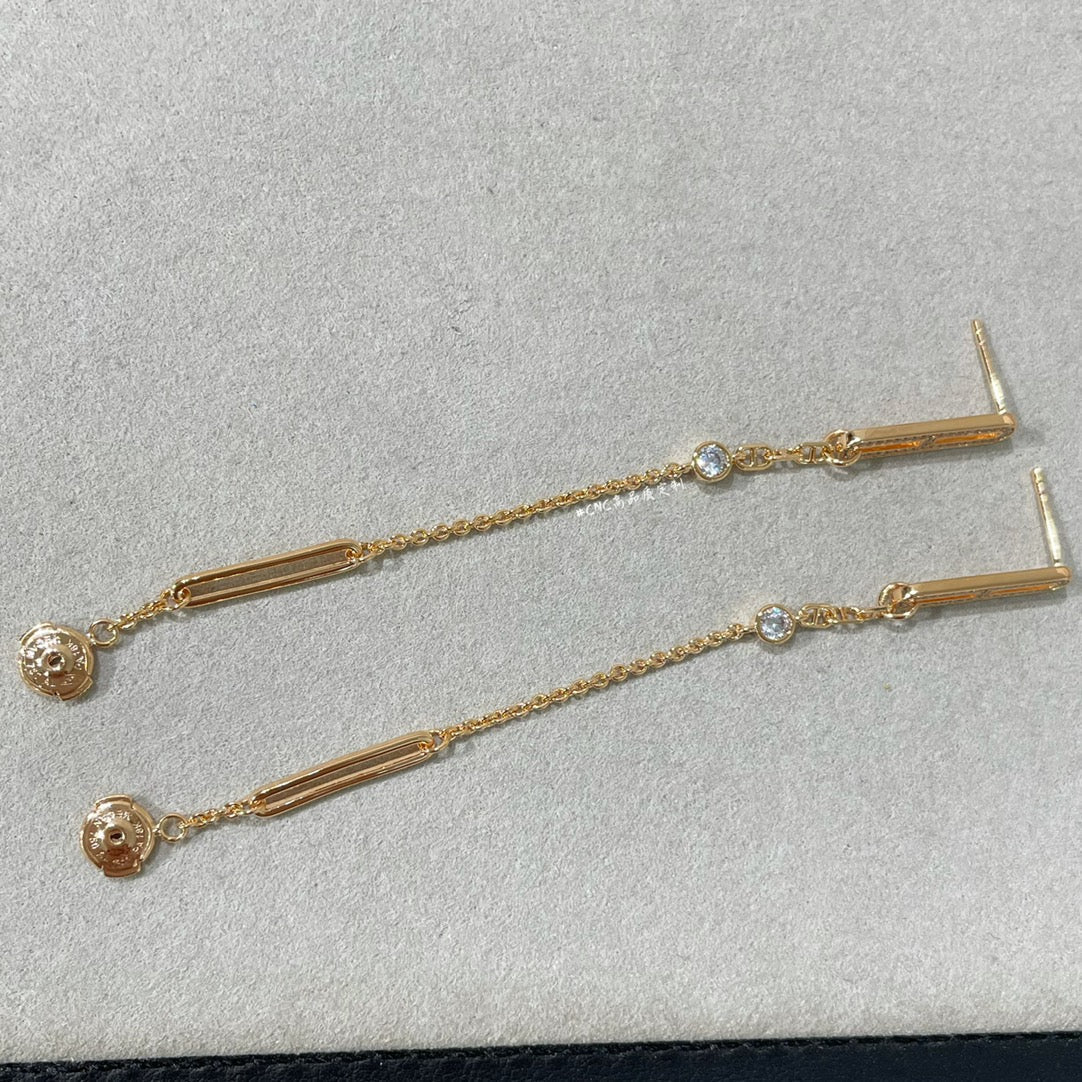 [Marin-Jewelry]CHAINE CHAOS DIAMOND DROP EARRINGS