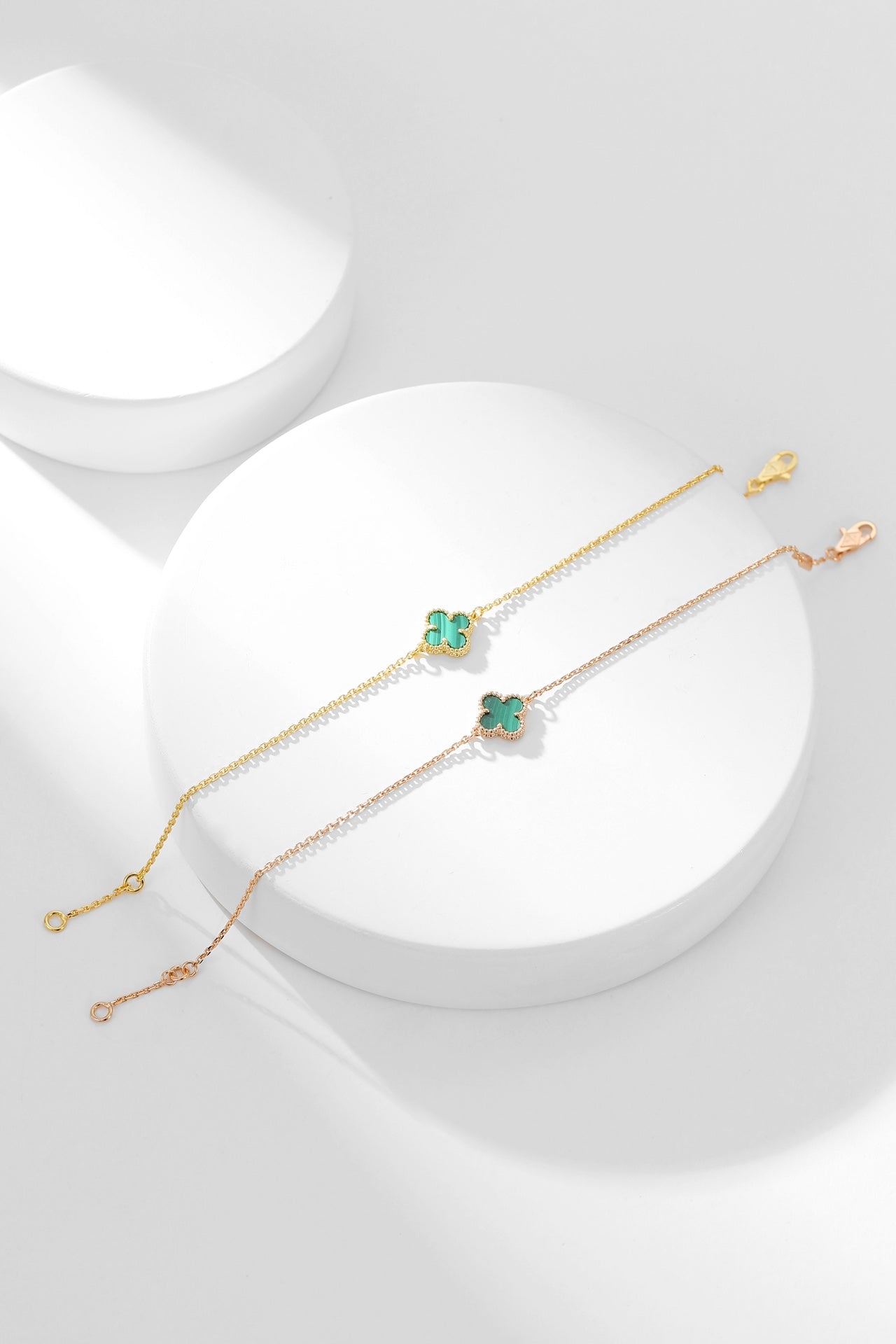 [Marin-Jewelry]CLOVER BRACELET MALACHITE 1 MOTIF