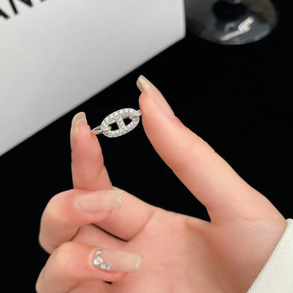 [Marin-Jewelry]RONDE SMALL SILVER DIAMOND RING