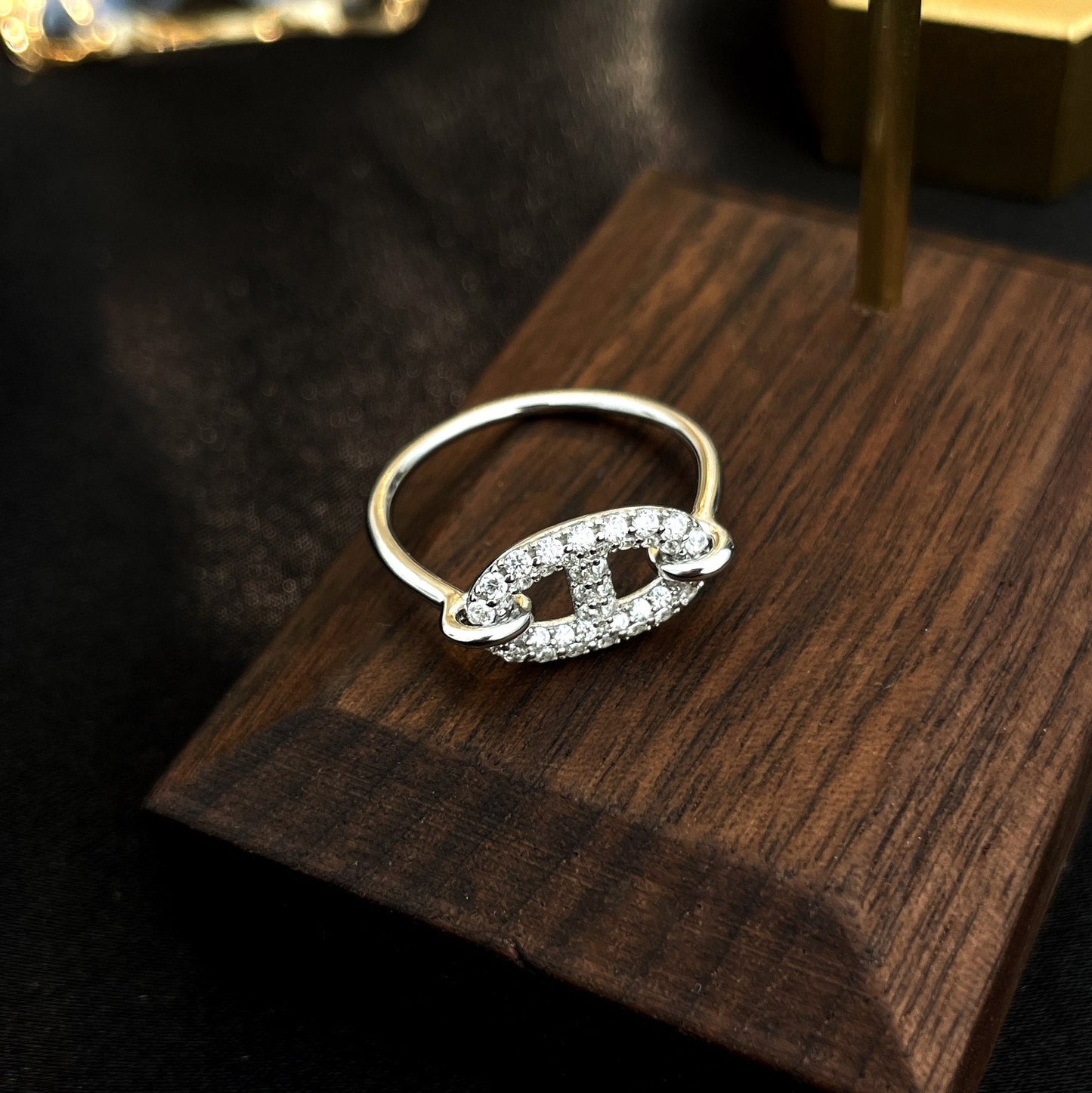 [Marin-Jewelry]RONDE SMALL SILVER DIAMOND RING