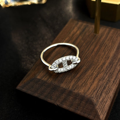[Marin-Jewelry]RONDE SMALL SILVER DIAMOND RING