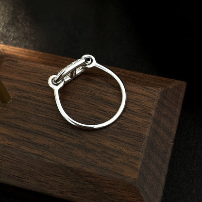[Marin-Jewelry]RONDE SMALL SILVER DIAMOND RING
