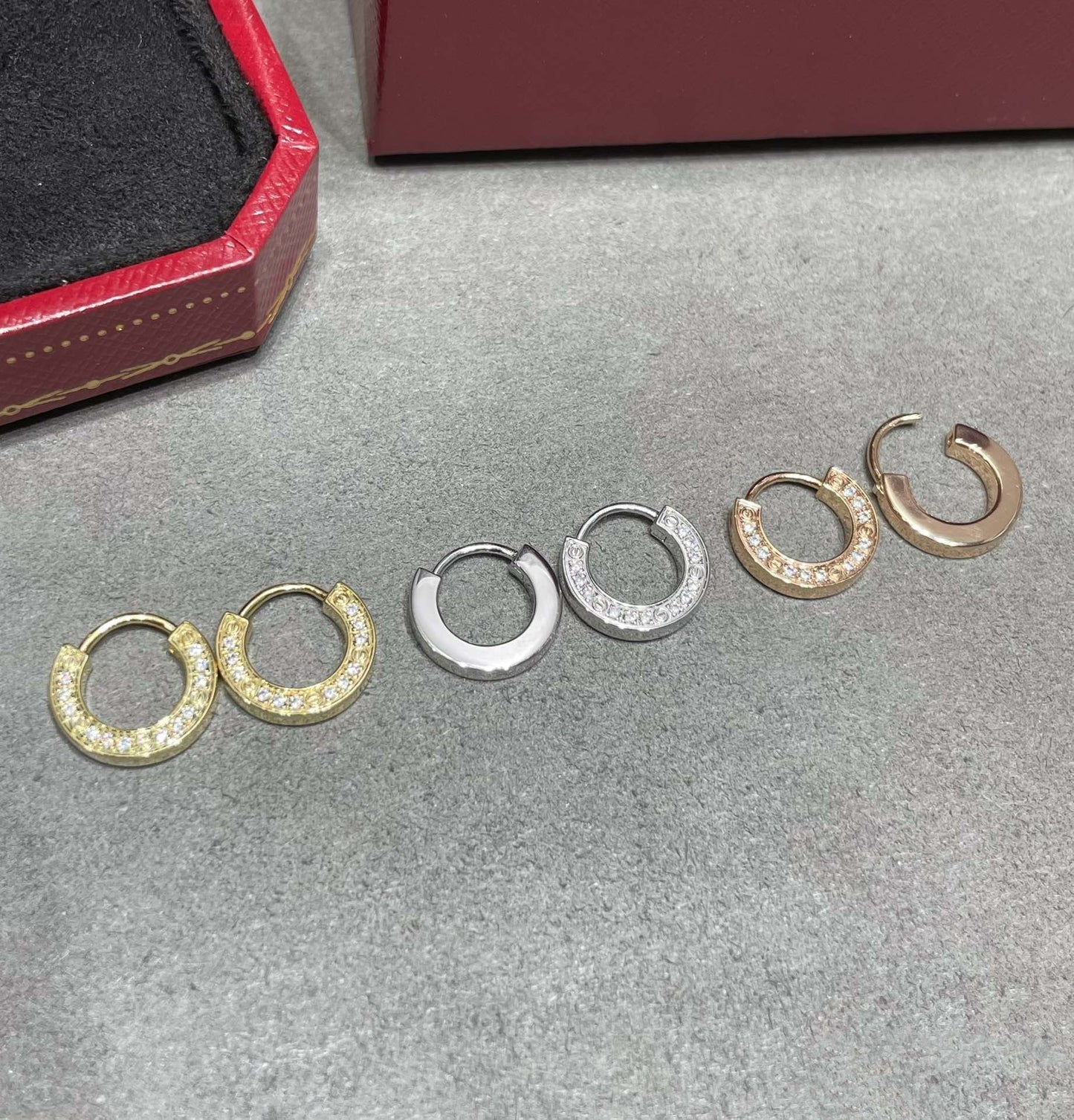 [Marin-Jewelry]LOVE DIAMOND EARRINGS