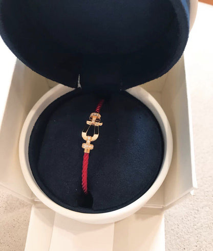 [Marin-Jewelry]FORCE 10 HALF DIAMOND PINK GOLD RED CORDERI LARGE AND MEDIUM MODEL