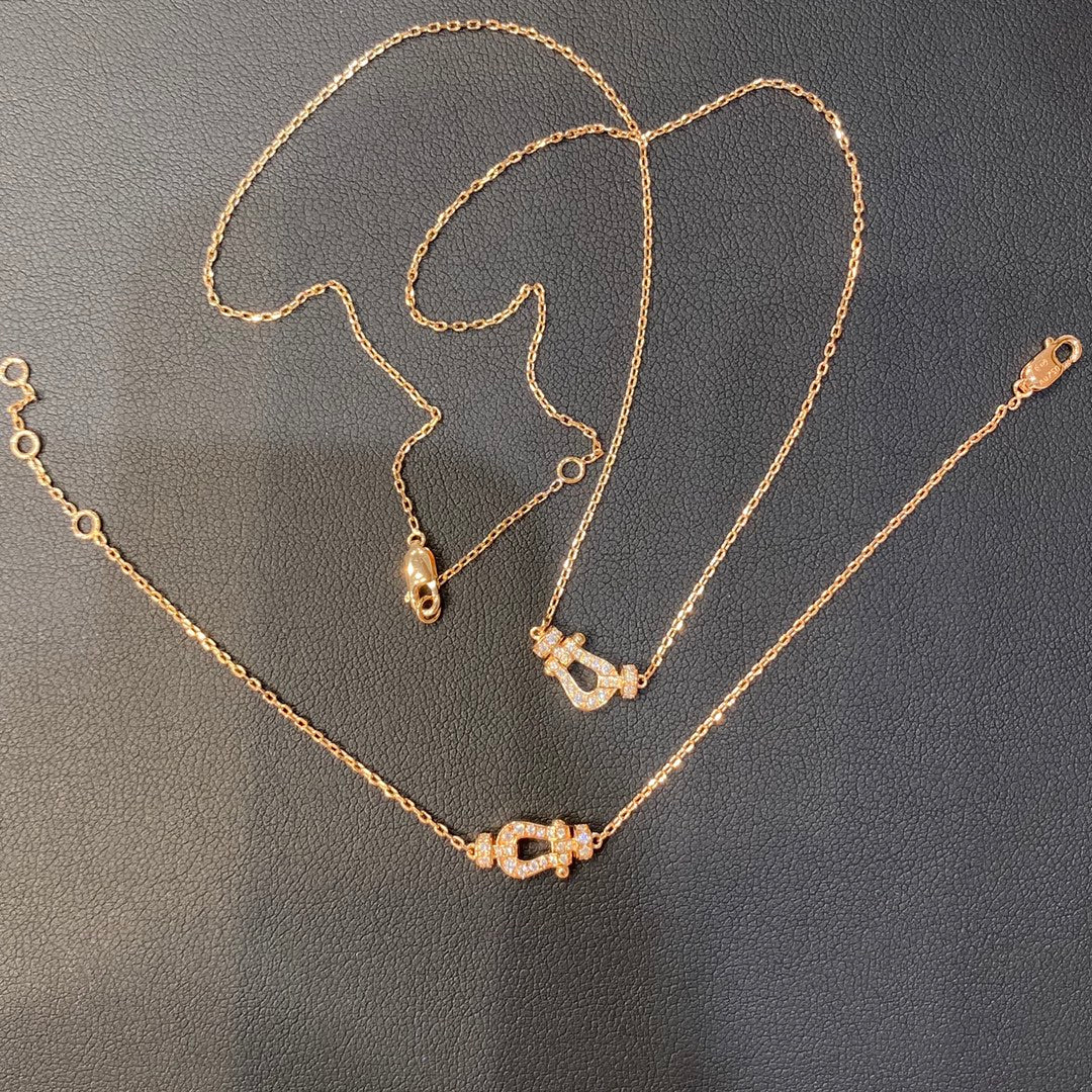 [Marin-Jewelry]FORCE 10 DIAMOND PINK GOLD NECKLACE MINI MODEL