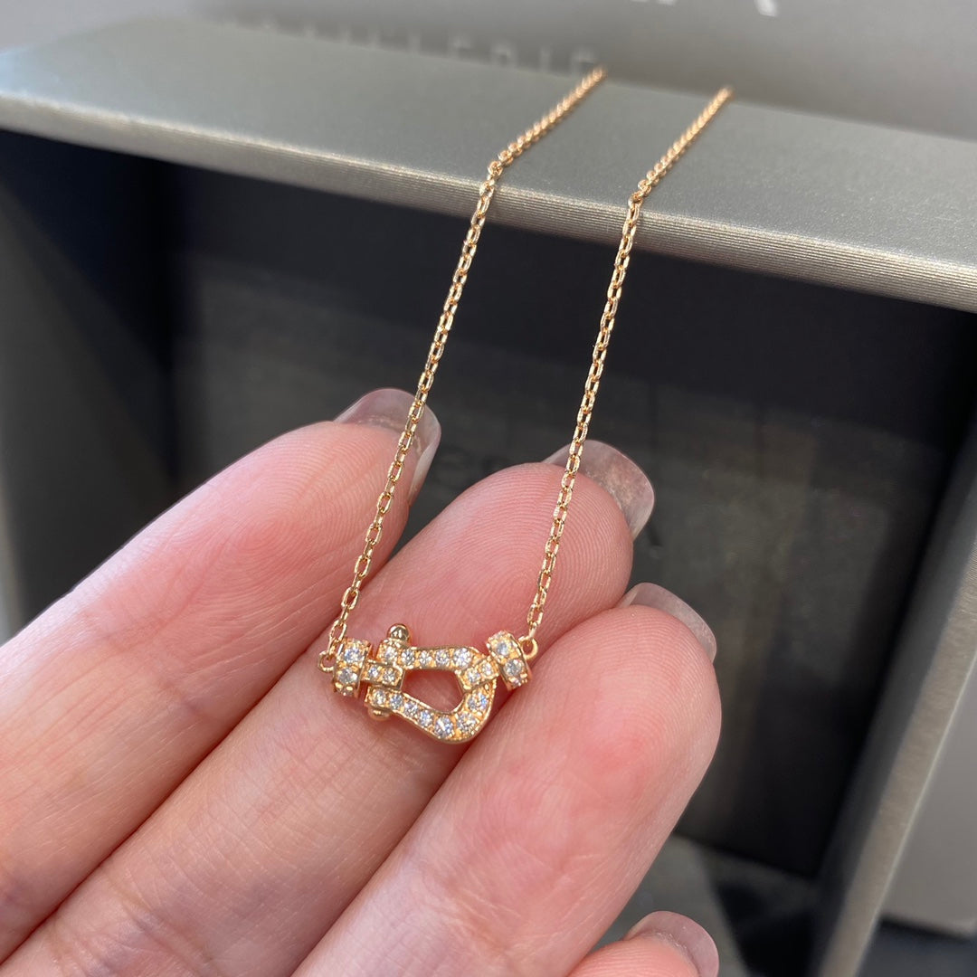 [Marin-Jewelry]FORCE 10 DIAMOND PINK GOLD NECKLACE MINI MODEL