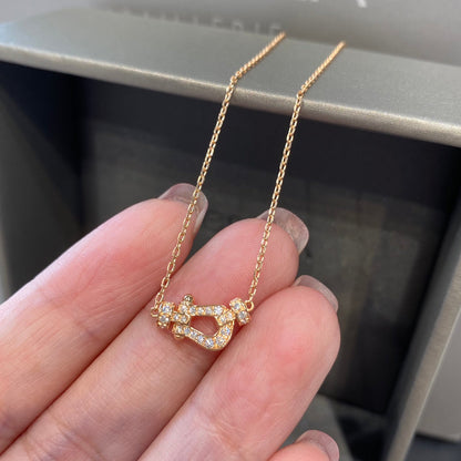 [Marin-Jewelry]FORCE 10 DIAMOND PINK GOLD NECKLACE MINI MODEL