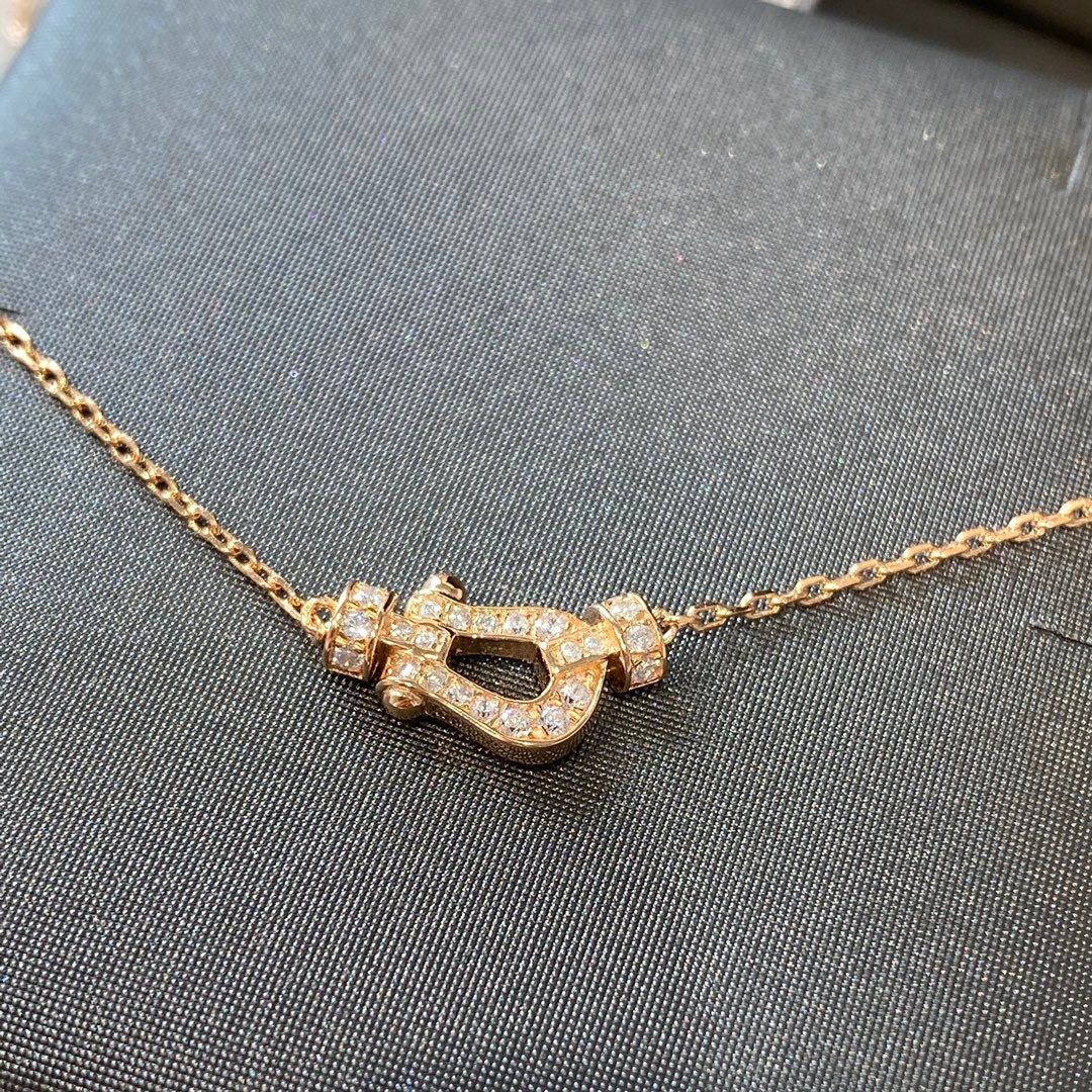[Marin-Jewelry]FORCE 10 DIAMOND PINK GOLD NECKLACE MINI MODEL