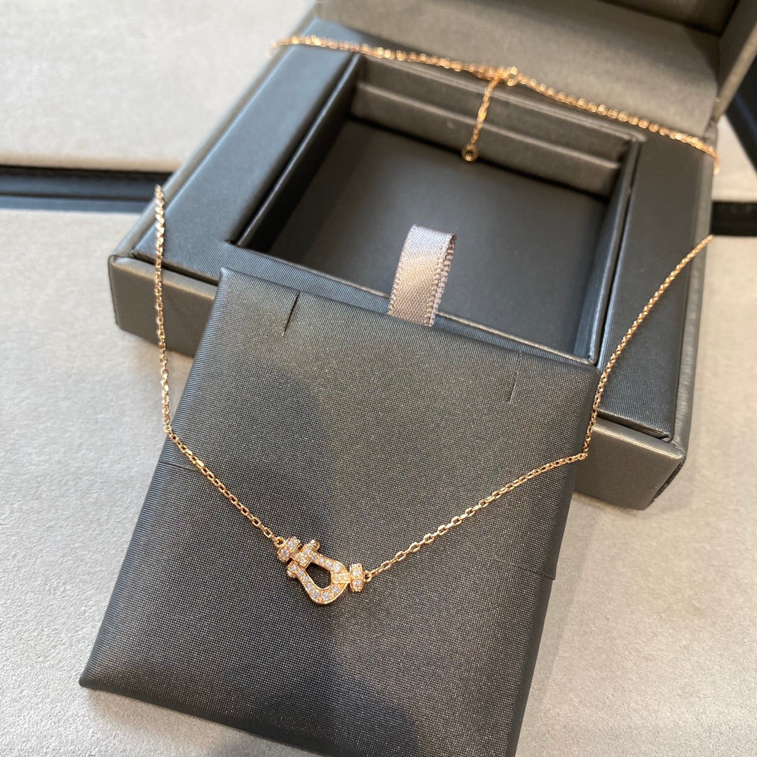 [Marin-Jewelry]FORCE 10 DIAMOND PINK GOLD NECKLACE MINI MODEL