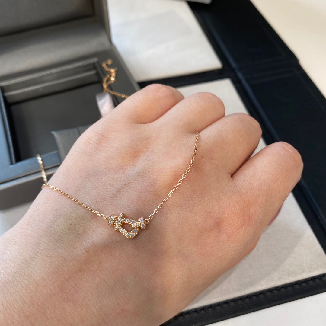 [Marin-Jewelry]FORCE 10 DIAMOND PINK GOLD NECKLACE MINI MODEL