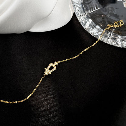 [Marin-Jewelry]FORCE 10 FULL DIAMOND BUCKLE CHAIN LINK MINI MODEL