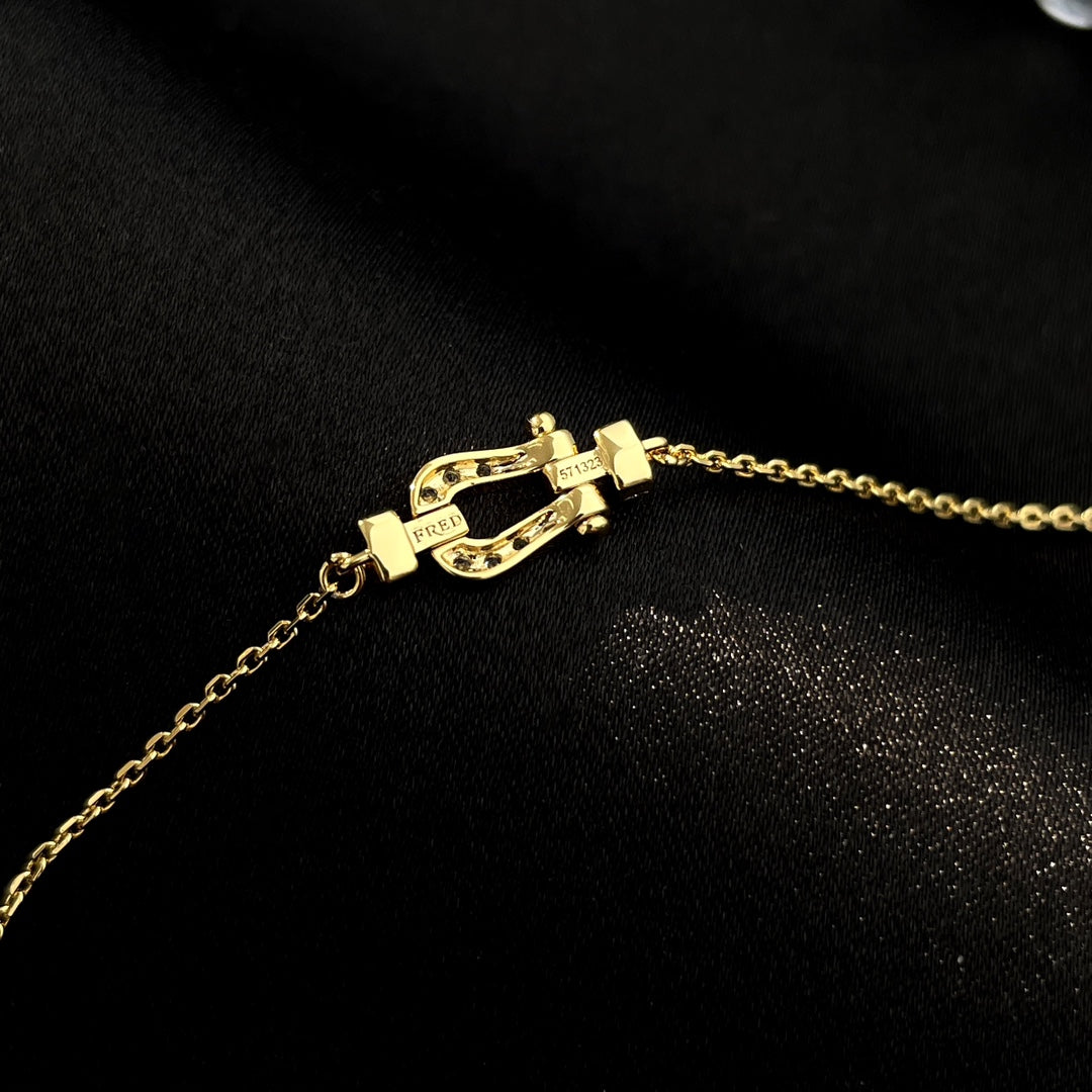 [Marin-Jewelry]FORCE 10 FULL DIAMOND BUCKLE CHAIN LINK MINI MODEL