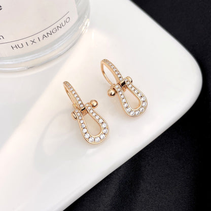 [Marin-Jewelry]FORCE 10 FULL DIAMOND DROP EARRINGS MEDIUM MODEL