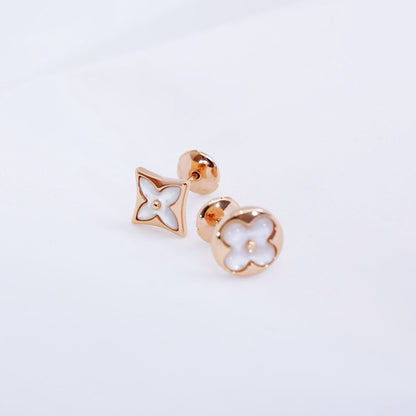 [Marin-Jewelry]STAR AND SUN PINK GOLD MOP STUD EARRINGS