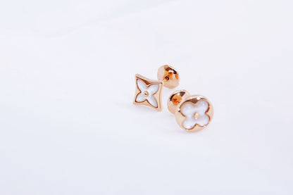 [Marin-Jewelry]STAR AND SUN PINK GOLD MOP STUD EARRINGS
