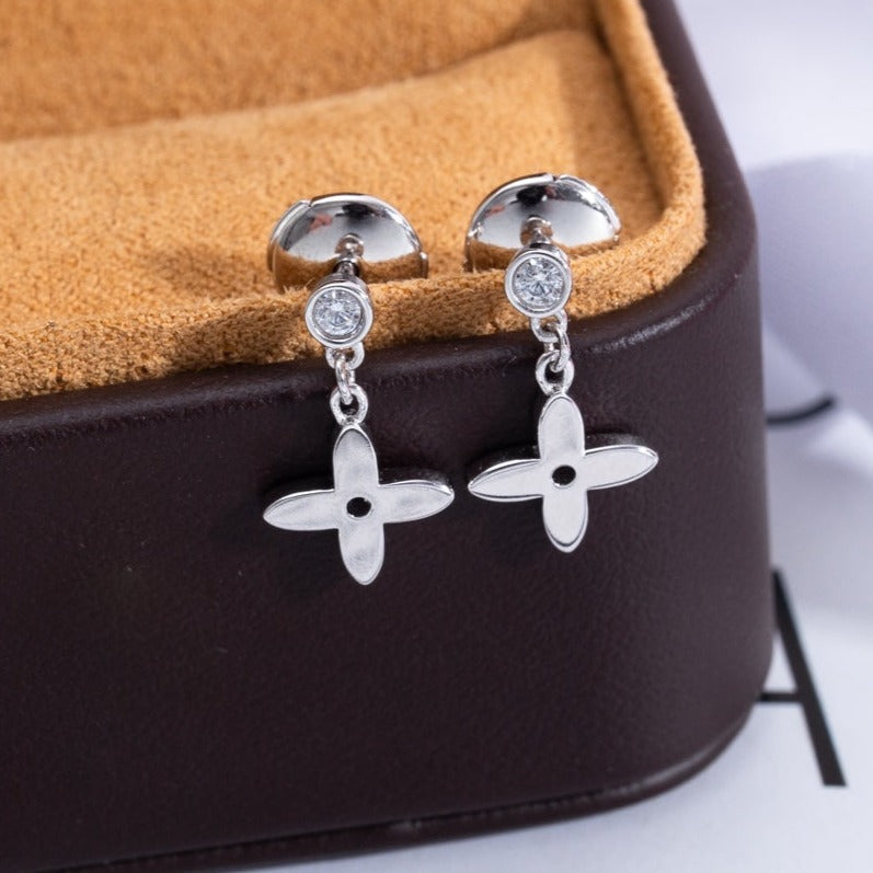 [Marin-Jewelry]VIDYLLE SILVER DIAMOND MINI DROP EARRINGS