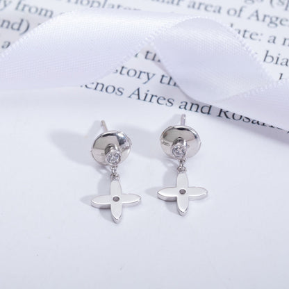 [Marin-Jewelry]VIDYLLE SILVER DIAMOND MINI DROP EARRINGS