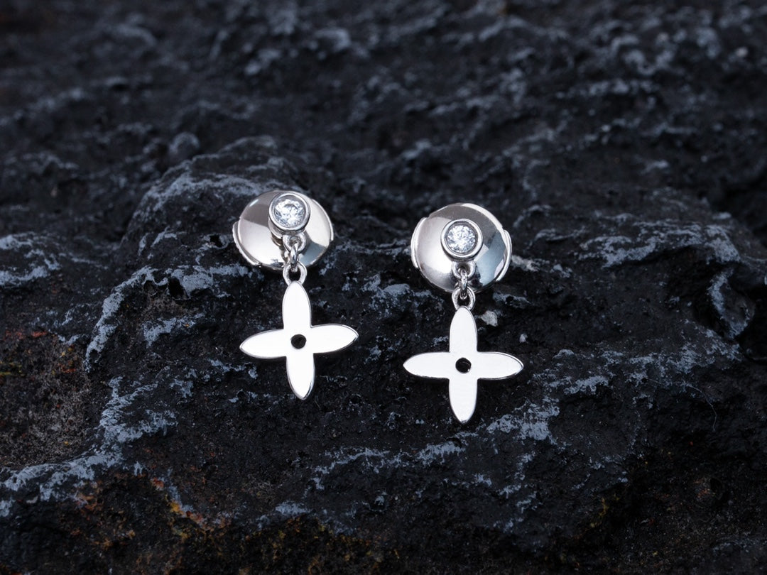 [Marin-Jewelry]VIDYLLE SILVER DIAMOND MINI DROP EARRINGS