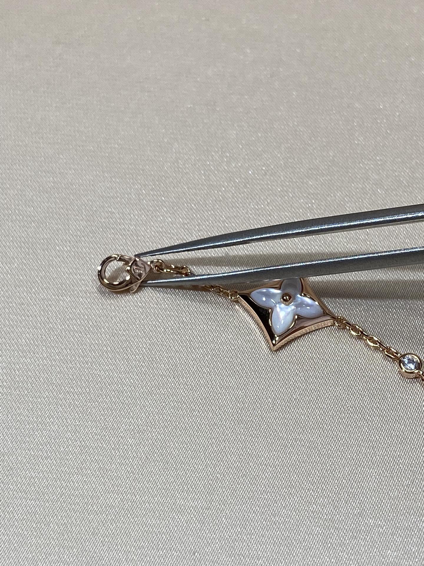 [Marin-Jewelry]STAR 4 MOTIF MOP DIAMOND PINK GOLD BRACELET
