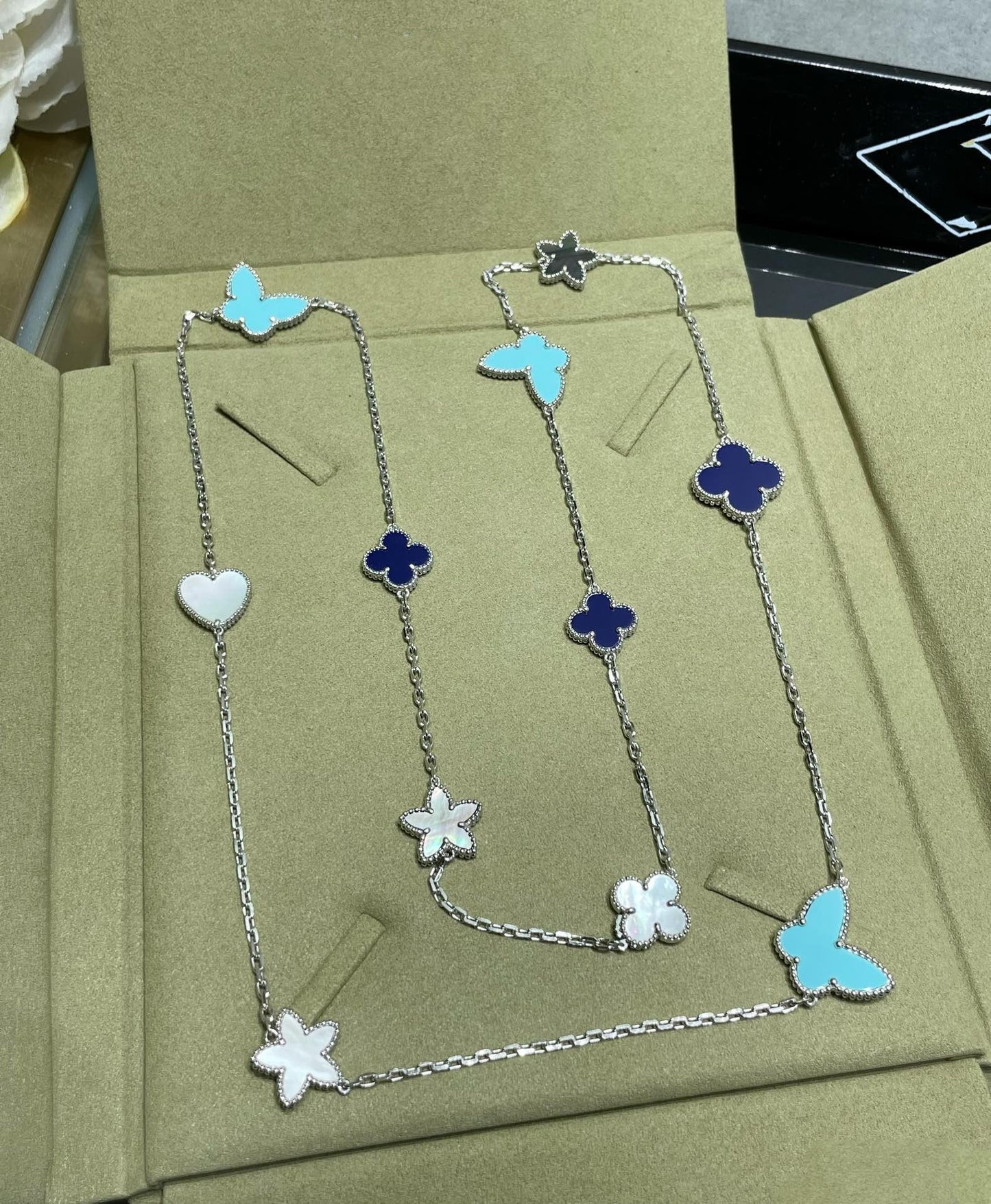 [Marin-Jewelry]LUCKY CLOVER SILVER 11 MOTIF NECKLACE