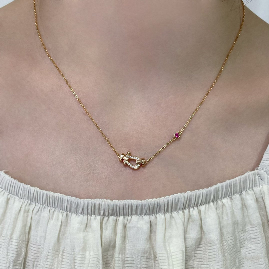 [Marin-Jewelry]FORCE 10 DIAMOND PINK GOLD NECKLACE