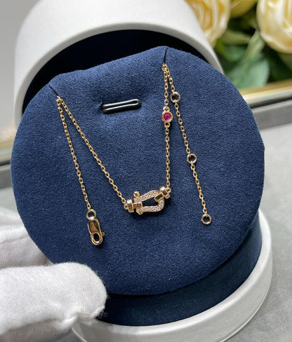 [Marin-Jewelry]FORCE 10 DIAMOND PINK GOLD NECKLACE