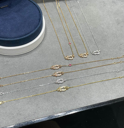 [Marin-Jewelry]FORCE 10 DIAMOND PINK GOLD NECKLACE