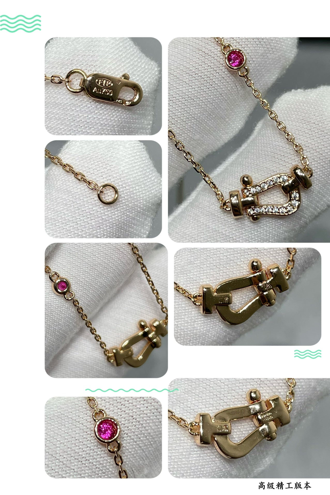 [Marin-Jewelry]FORCE 10 DIAMOND PINK GOLD NECKLACE