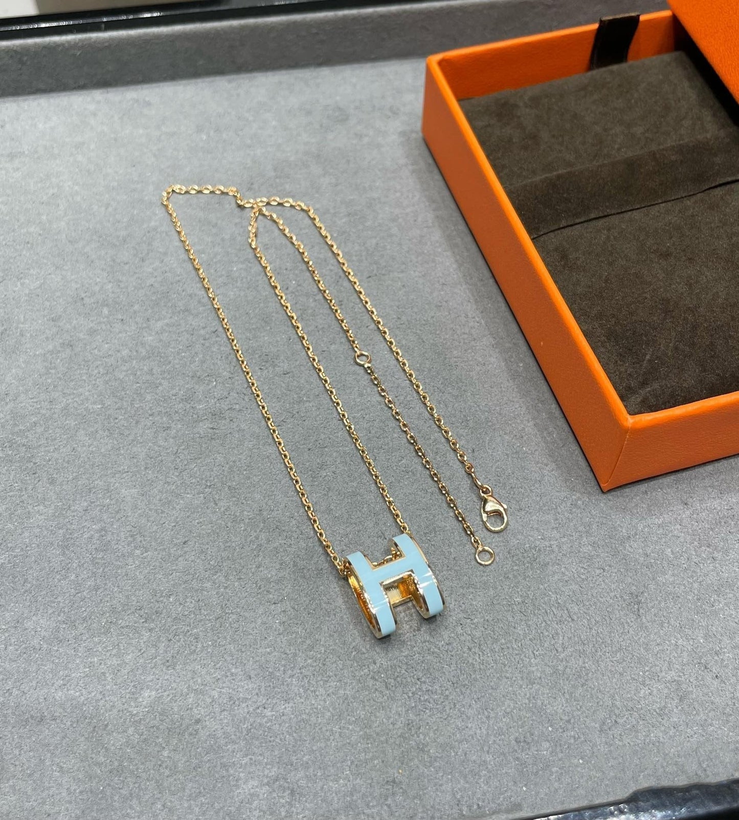 [Marin-Jewelry]POP H SKY BLUE NECKLACE