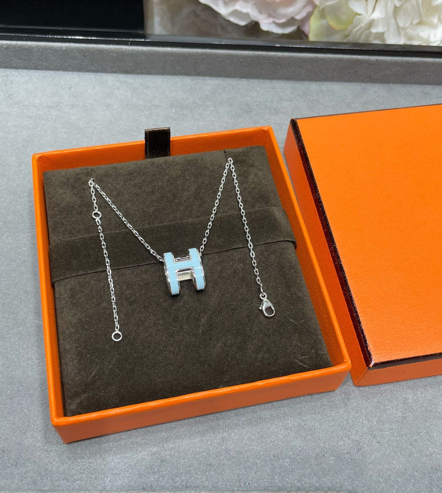 [Marin-Jewelry]POP H SKY BLUE NECKLACE