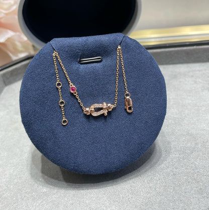 [Marin-Jewelry]FORCE 10 DIAMOND CHAIN LINK PINK GOLD BRACELET