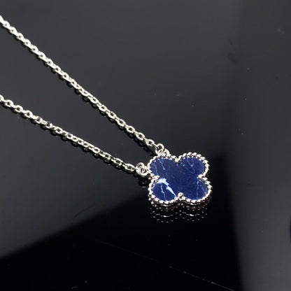 [Marin-Jewelry]CLOVER PIETERSITE SILVER LONG NECKLACE