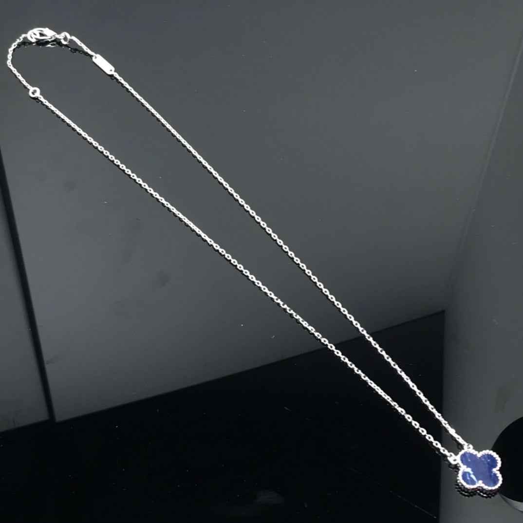 [Marin-Jewelry]CLOVER PIETERSITE SILVER LONG NECKLACE
