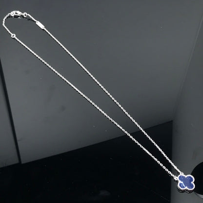[Marin-Jewelry]CLOVER PIETERSITE SILVER LONG NECKLACE