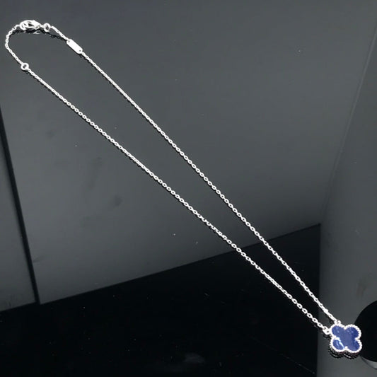 [Marin-Jewelry]CLOVER PIETERSITE SILVER LONG NECKLACE