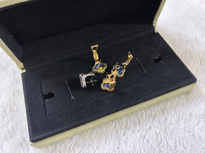 [Marin-Jewelry]CLOVER PIETERSITE MEDIUM STUD EARRINGS