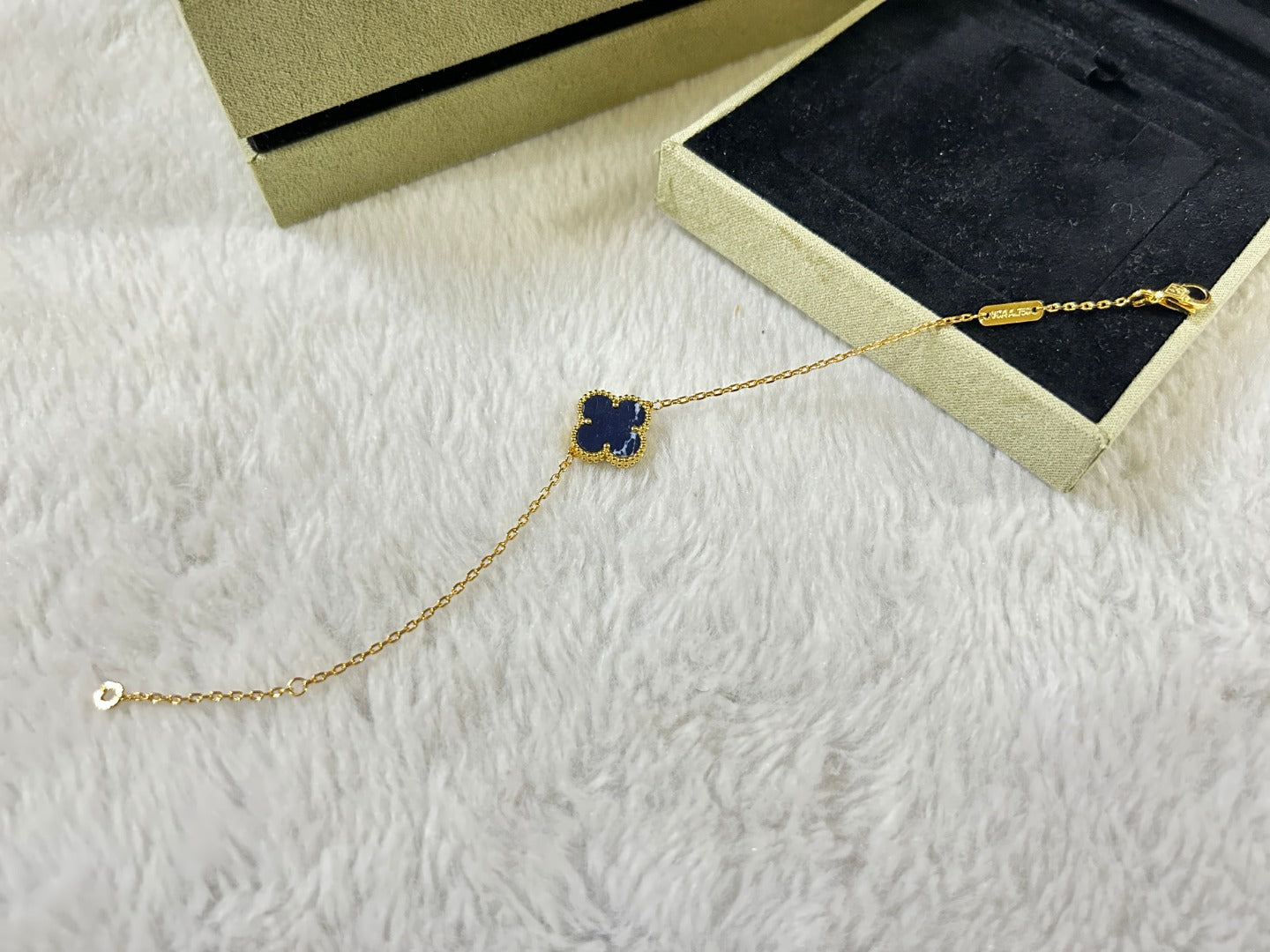 [Marin-Jewelry]CLOVER 1 MOTIF PIETERSITE BRACELET