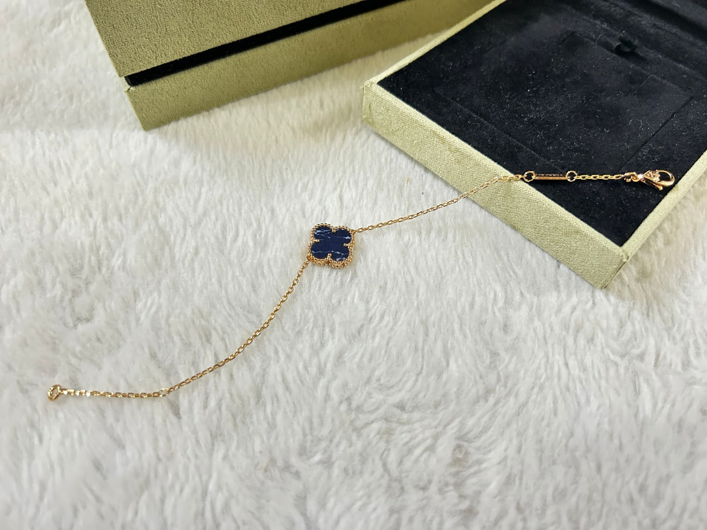 [Marin-Jewelry]CLOVER 1 MOTIF PIETERSITE BRACELET