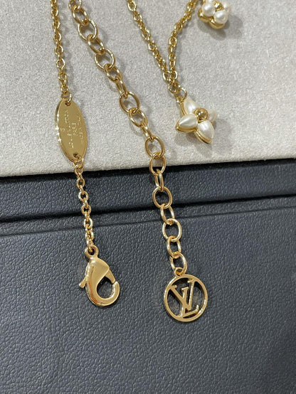 [Marin-Jewelry]FLOWERGRAM GOLD MOP DOUBLE ROW NECKLACE