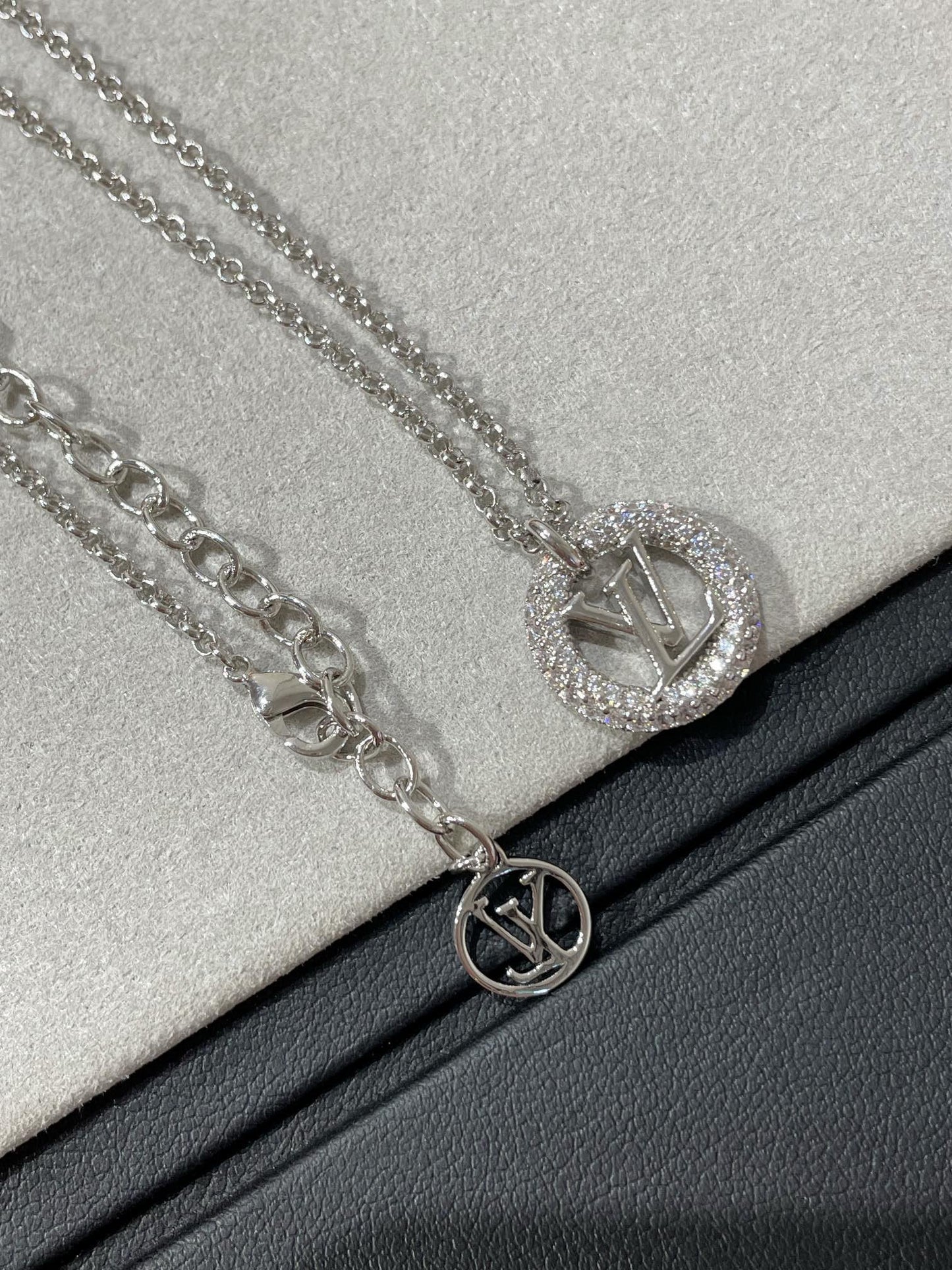 [Marin-Jewelry]BY NIGHT DIAMOND PAVED NECKLACE