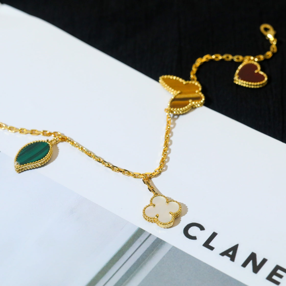 [Marin-Jewelry]LUCKY SPRING 5 MOTIF GOLD BRACELET