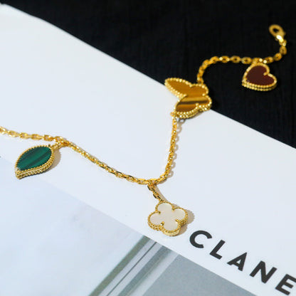 [Marin-Jewelry]LUCKY SPRING 5 MOTIF GOLD BRACELET