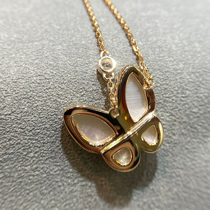[Marin-Jewelry]BUTTERFLY MOP DIAMOND NECKLACE