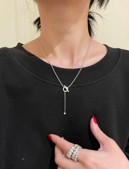 [Marin-Jewelry]FINESSE SILVER DIAMOND NECKLACE